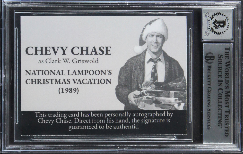 Chevy Chase Signed "National Lampoon's Christmas Vacation" Trading Card (BGS) - Beckett Witnessed