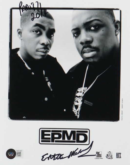 Parrish Smith & Erick Sermon Signed (Beckett) EPMD 8x10 Photo Inscribed "2014"