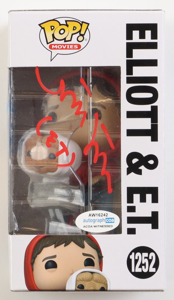 Henry Thomas & Matthew De Meritt Signed (ACOA) "E.T. The Extra-Terrestrial" Elliott & E.T. #1252 Funko Pop! Vinyl Figure Inscribed "ET" & "Elliot" - Elliott Taylor & E.T.