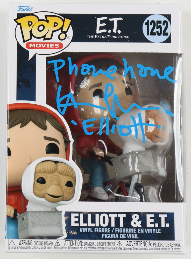 Henry Thomas Signed (ACOA) "E.T. The Extra-Terrestrial" Elliott & E.T. #1252 Funko Pop! Vinyl Figure Inscribed "Phone Home" & "Elliot"