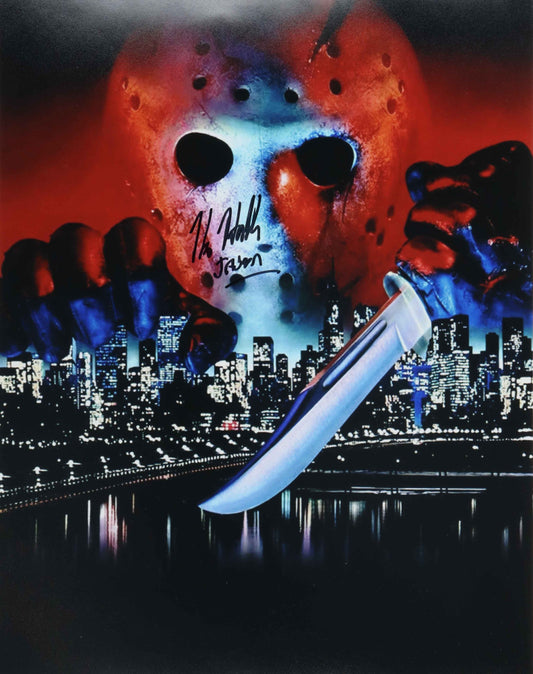 Kane Hodder Signed (ACOA) "Friday the 13th: Jason Takes Manhattan" 11x14 Photo Inscribed "Jason" - Jason Voorhees