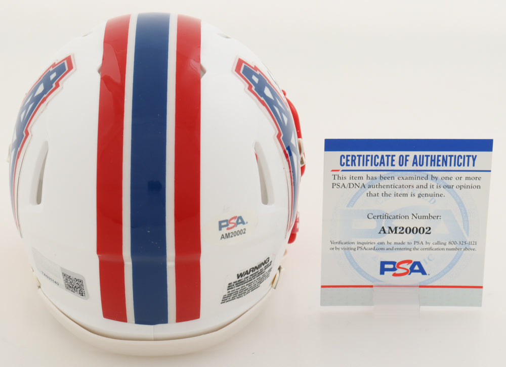 Earl Campbell Signed Oilers Mini Helmet Inscribed "HOF 91" (PSA and Timeless)