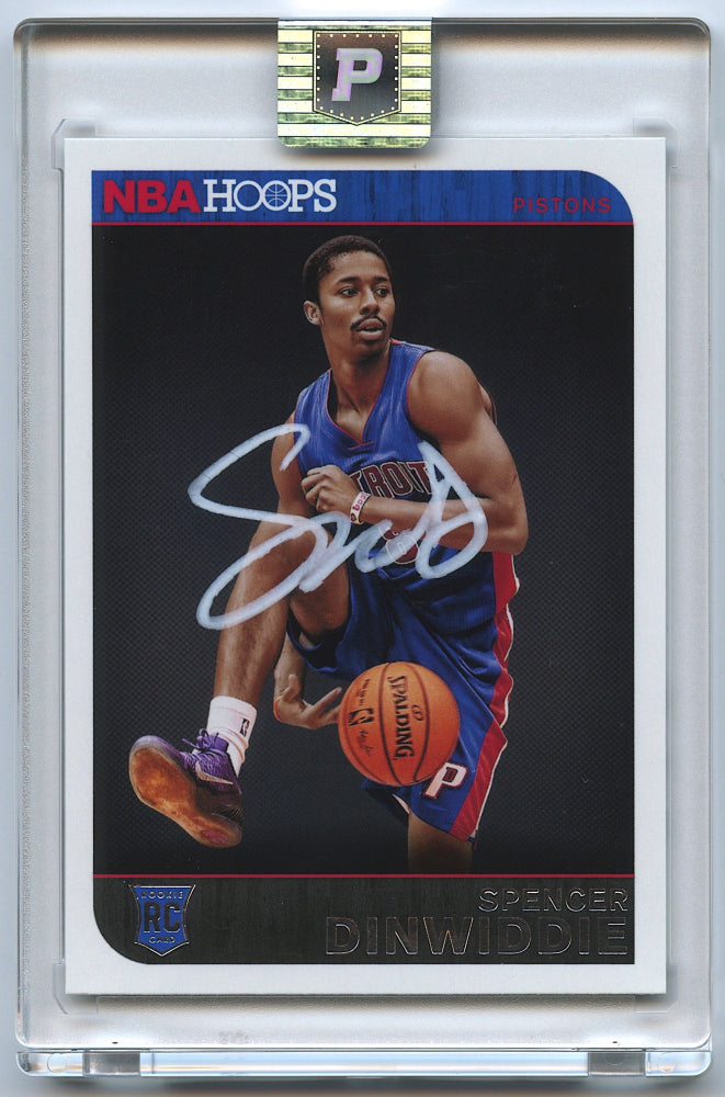 Spencer Dinwiddie Signed 2014-15 Hoops #292 RC (PA Encapsulated) - Rookie Card