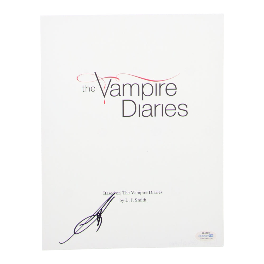 Kat Graham Signed (ACOA) "The Vampire Diaries" 8x10 Movie Script Cover Photo - Bonnie Bennett