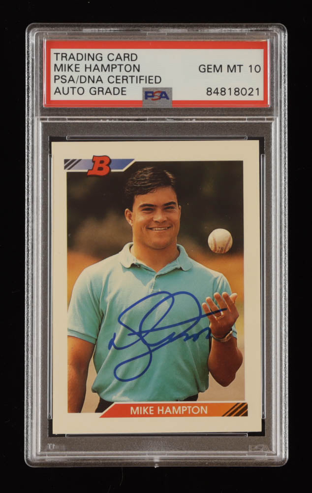 Mike Hampton Signed 1992 Bowman #638 RC (PSA) - Rookie Card | Autograph Graded (PSA) 10