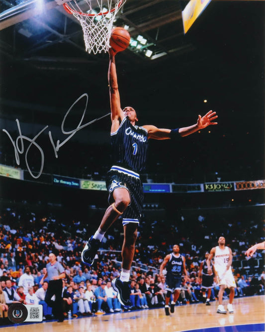 Penny Hardaway Signed (Beckett) Magic 8x10 Photo - Beckett Witnessed