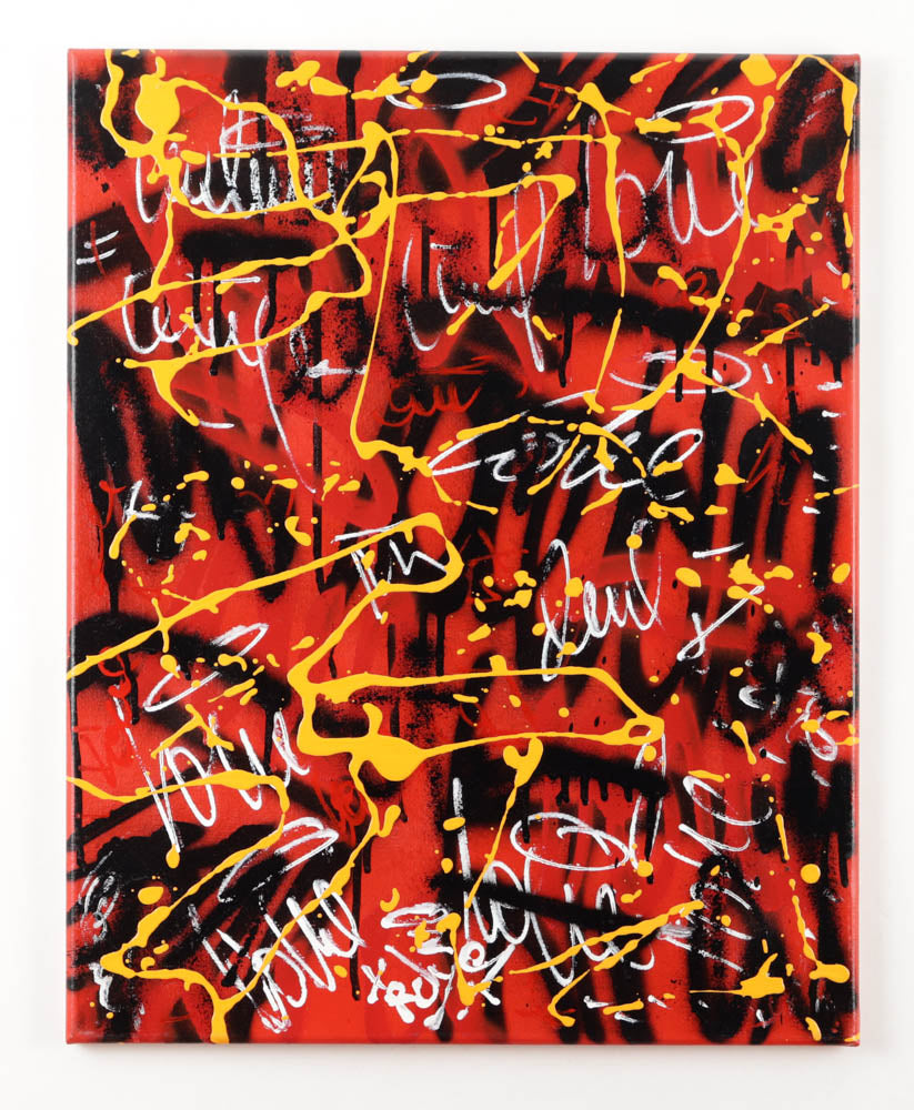 Tadas Zaicikas Signed (Zaicikas) "Conflicting Lines #A" 16x20 Custom Canvas Painting - TedyZet