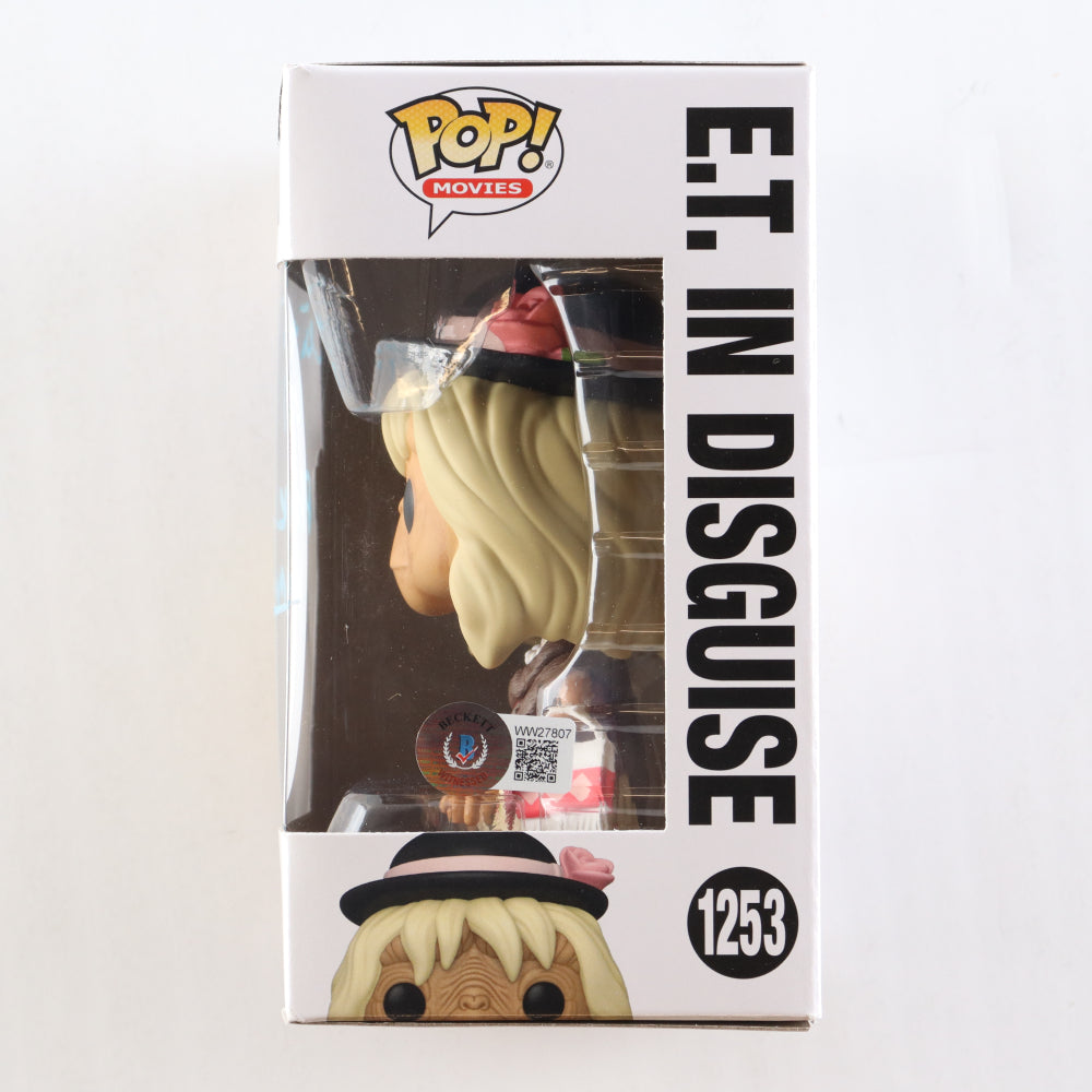 Matthew Demeritt Signed (Beckett) "E.T.: The Extra Terrestrial" #1253 E.T. In Disguise Funko Pop! Vinyl Figure Inscribed "ET Phone Home" - Beckett Witnessed