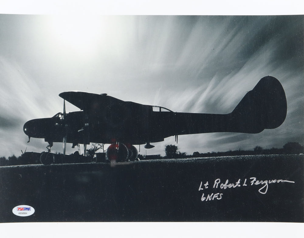 Robert Ferguson Signed 12x18 Photo (PSA) - WWII Pilot