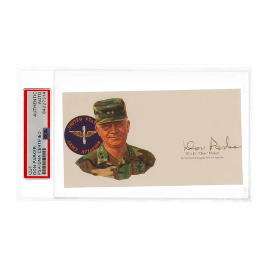 Ellis D. Parker Signed Cut (PSA) - US Army -Vietnam War