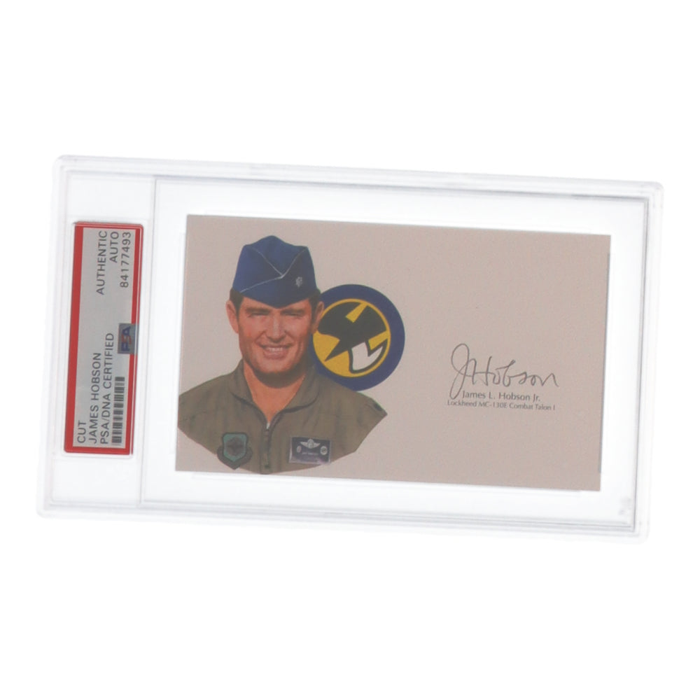 James L. Hobson Jr. Signed Cut (PSA) - US Air Force