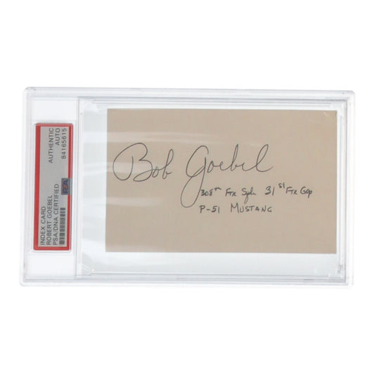 Robert Goebel Signed Cut with Inscription (PSA) - WWII Double Ace