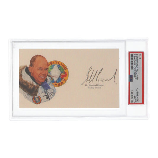 Bertrand Piccard Signed Cut (PSA) - Swiss Explorer - Breitling Orbiter 3