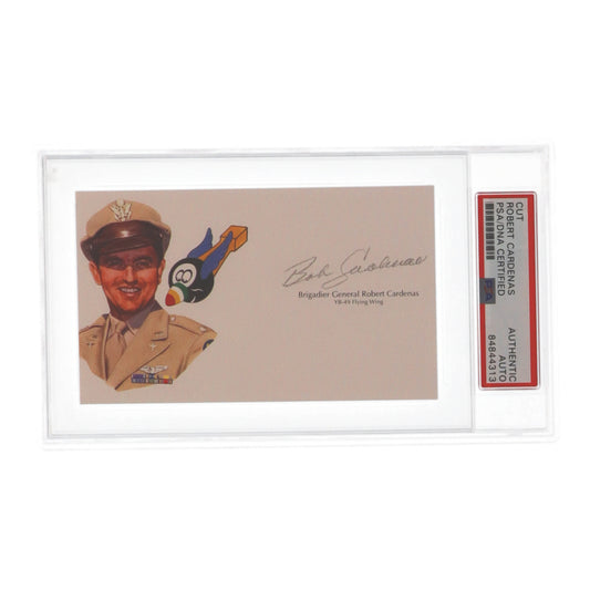 Robert Cardenas Signed Index Card (PSA) - US Air Force - WWII