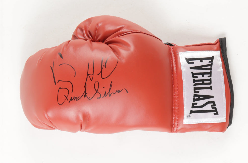 Virgil Hill Signed Everlast Boxing Glove Inscribed "Quick Silver" (Schwartz Sports)