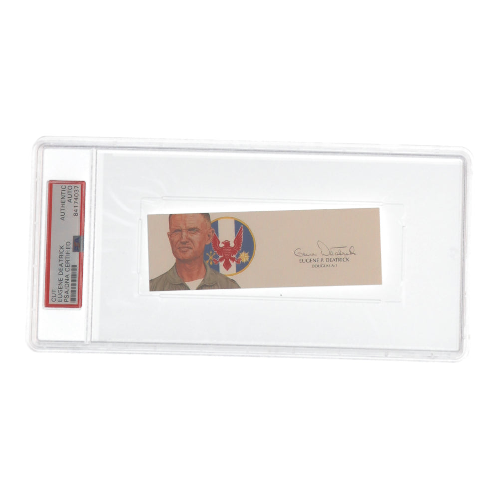 Eugene Peyton Deatrick Signed Cut (PSA) - USAF - Vietnam War -"Rescue Dawn"