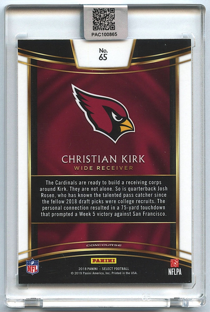 Christian Kirk Signed 2018 Select #65 RC (PA Encapsulated) Hand-Signed Rookie Card