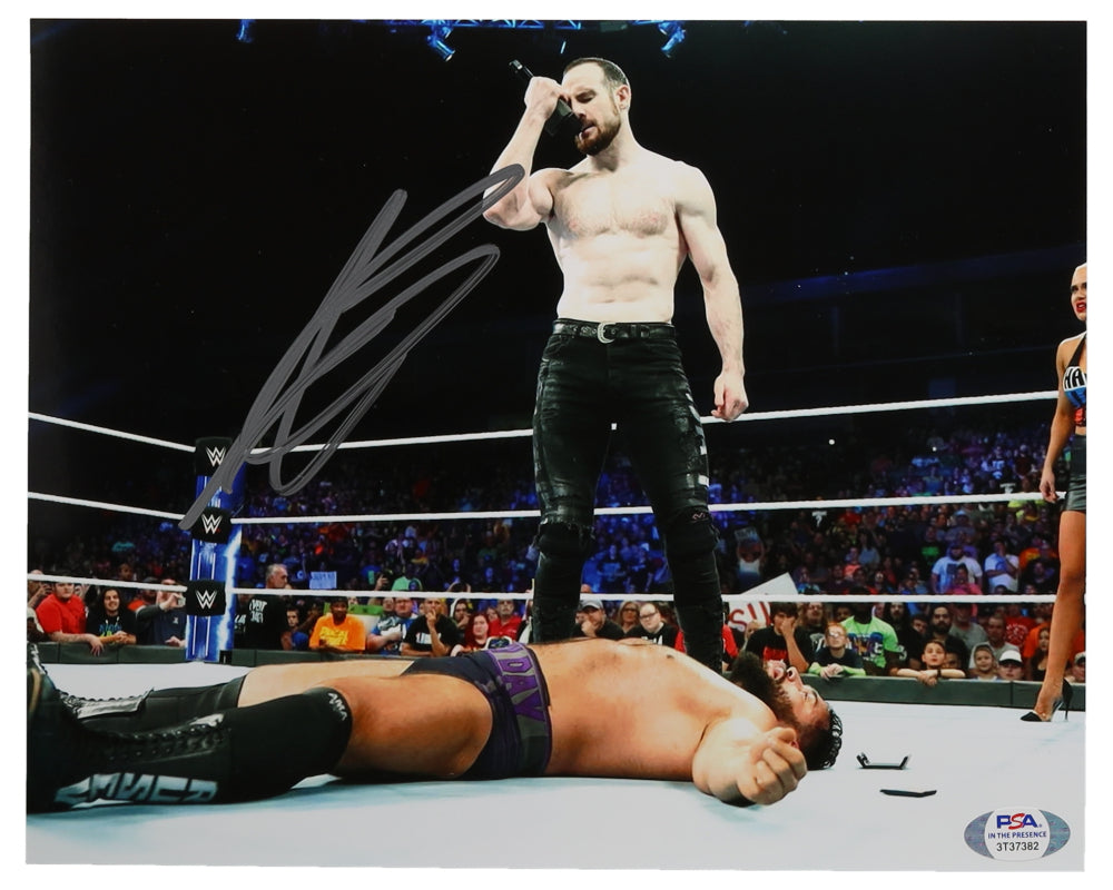 Aiden English Signed (PSA) WWE 8x10 Photo - PSA in-the-Presence