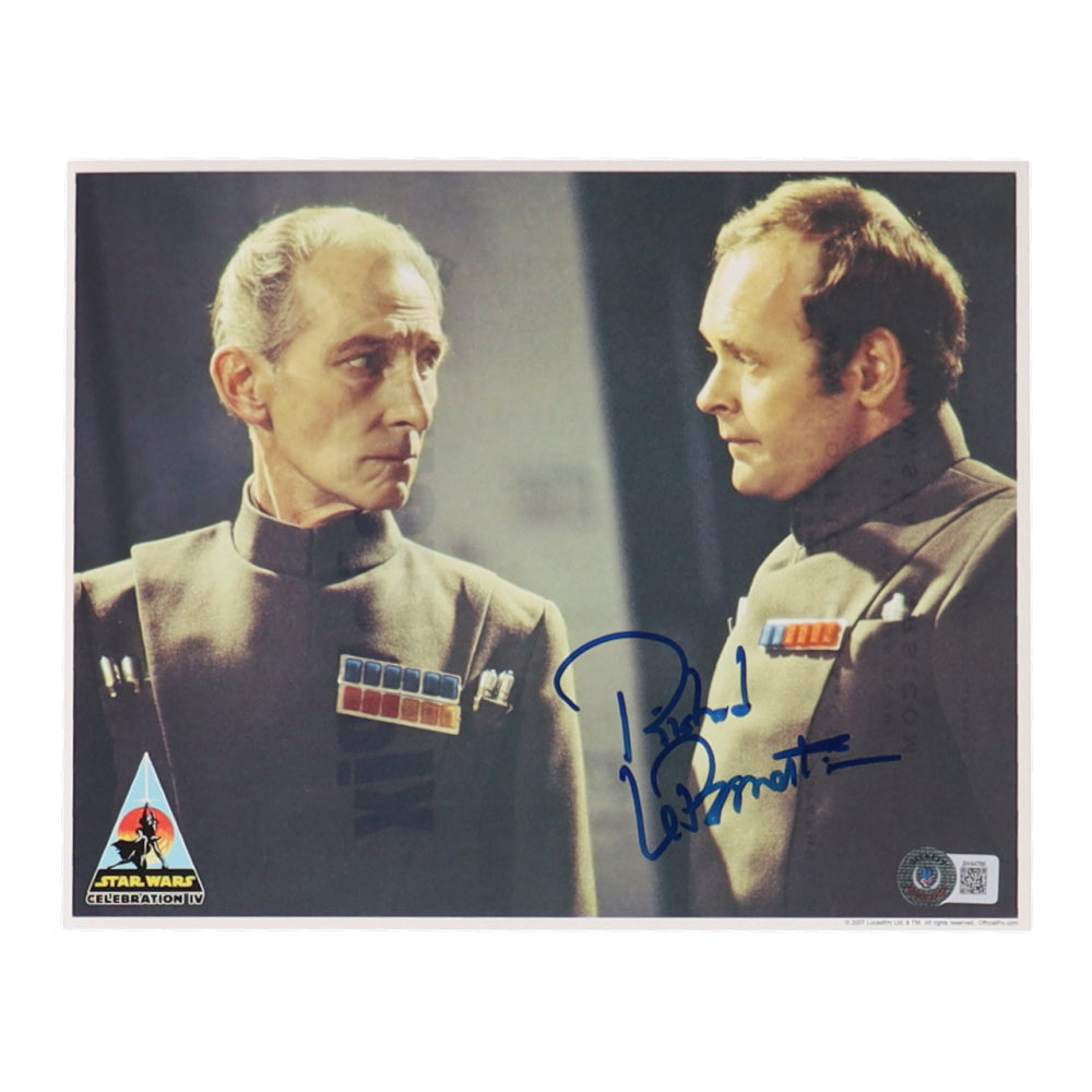 Richard LeParmentier Signed (Beckett) "Star Wars" 8x10 Photo - General Motti