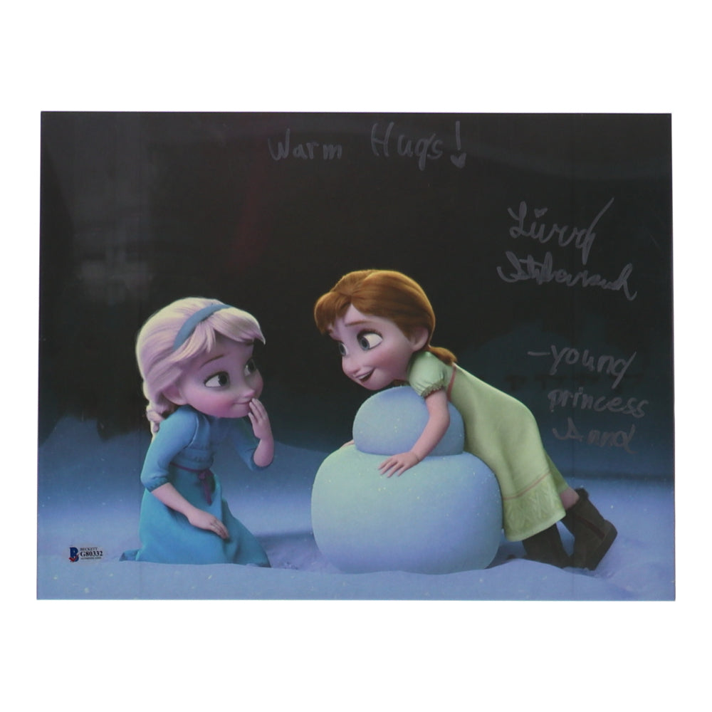 Livvy Stubenrauch Signed (Beckett) "Frozen" 11x14 Photo Inscribed "Young Princess Anna" & "Warm Hugs!"