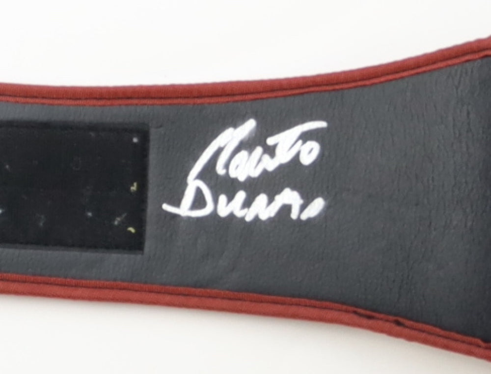 Roberto Duran Signed (Becket) World Champion WBA Belt Inscribed "Manos de Piedra" - Beckett Witnessed