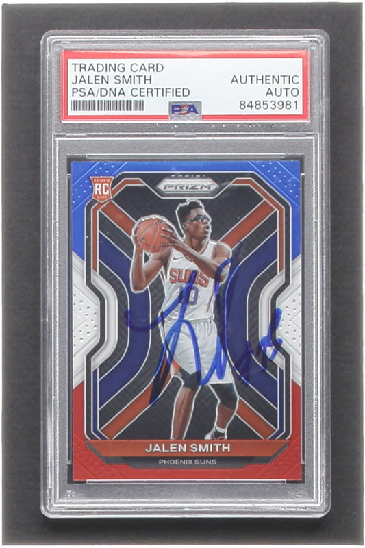 Jalen Smith Signed 2020-21 Panini Prizm Prizms Red White and Blue #300 RC (PSA) - Rookie Card