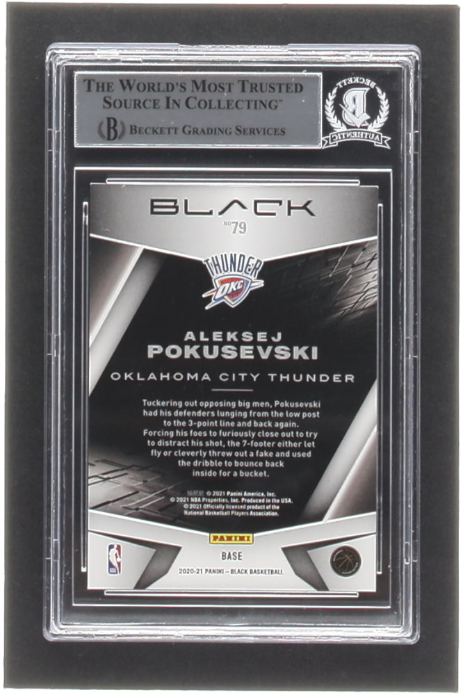 Aleksej Pokusevski Signed 2020-21 Panini Black #79 RC #091/149 (BGS) - Rookie Card