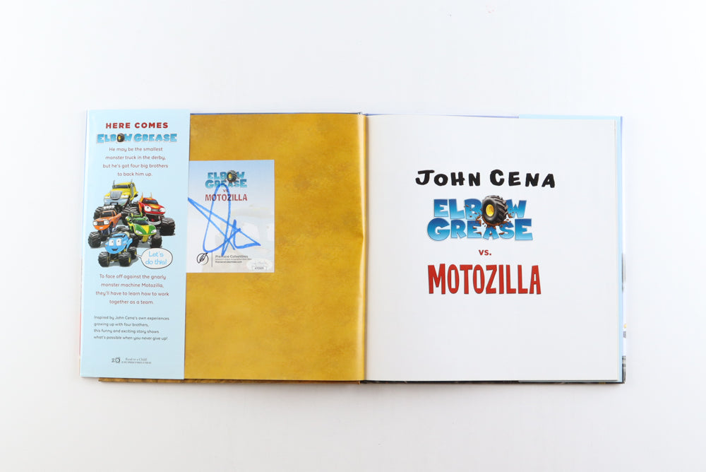 John Cena Signed (JSA) "Elbow Grease Vs. Motozilla" Hardcover Book