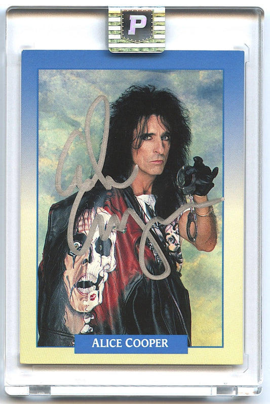 Alice Cooper Signed 1991 Brockum Rock Cards #140 (PA Encapsulated)