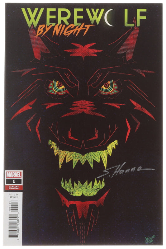 Scott Hanna Signed (Beckett) 2020 "Werewolf by Night" Issue #1b Marvel Comic Book - Jeffrey Veregge Variant Cover - 1st Appearance of Jake Gomez