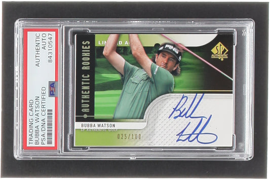 Bubba Watson 2012 SP Authentic Limited Rookie Autographs RC #81 #25/100 (PSA) Serially Numbered #25 / 100 - Rookie Card