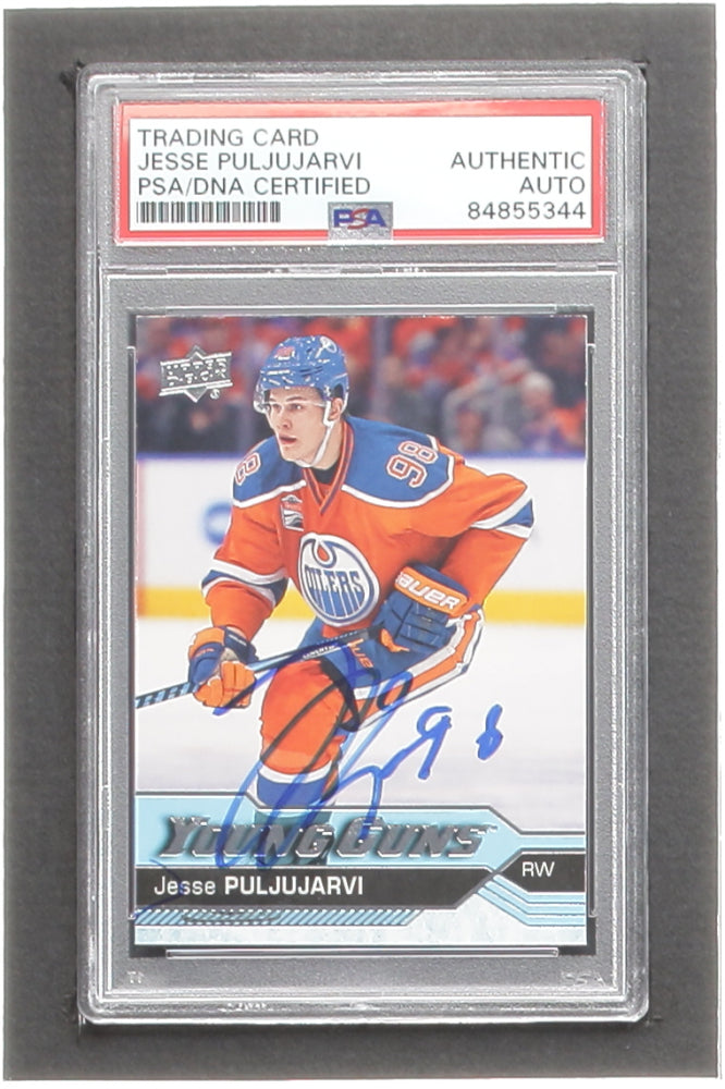 Jesse Puljujarvi Signed 2016-17 Upper Deck #225 YG RC (PSA) - Young Guns - Rookie Card