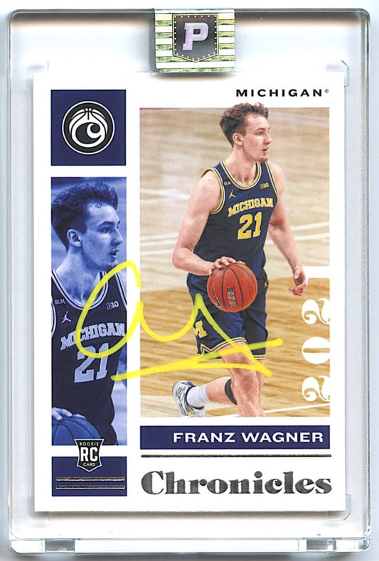 Franz Wagner Signed 2021-22 Panini Chronicles Draft Picks #9 RC (PA Encapsulated) - Rookie Card