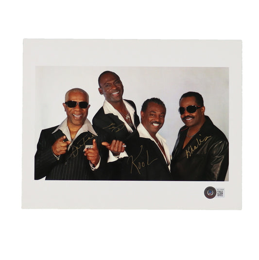 Kool & the Gang 9x11 Photo Signed (Beckett) by (4) with Robert "Kool" Bell, Dennis Thomas, George Brown & Ronald Bell - Beckett LOA