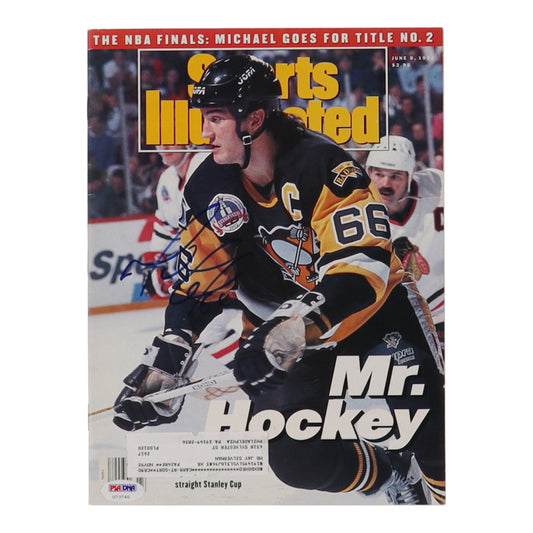 Mario Lemieux Signed 1992 "Sports Illustrated" Magazine (PSA)