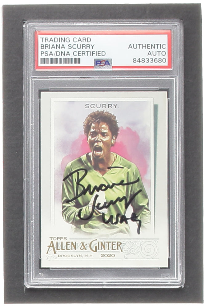 Briana Scurry Signed 2020 Topps Allen and Ginter #166 Inscribed "USA" (PSA)