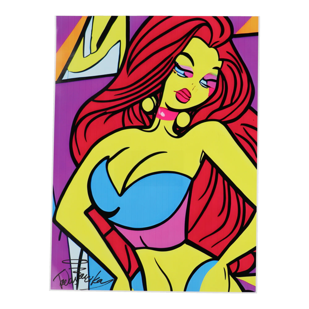 Tadas Zaicikas Signed "POP Muse_Jessica #I" 18x24 Original Digital Painting on Paper (Zaicikas)