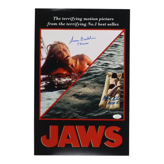 Susan Backlinie & Jeffrey Voorhees Signed "Jaws" 11x17 Photo Inscribed "Chrissie" & "Alex K" (JSA Hologram) JSA Witnessed