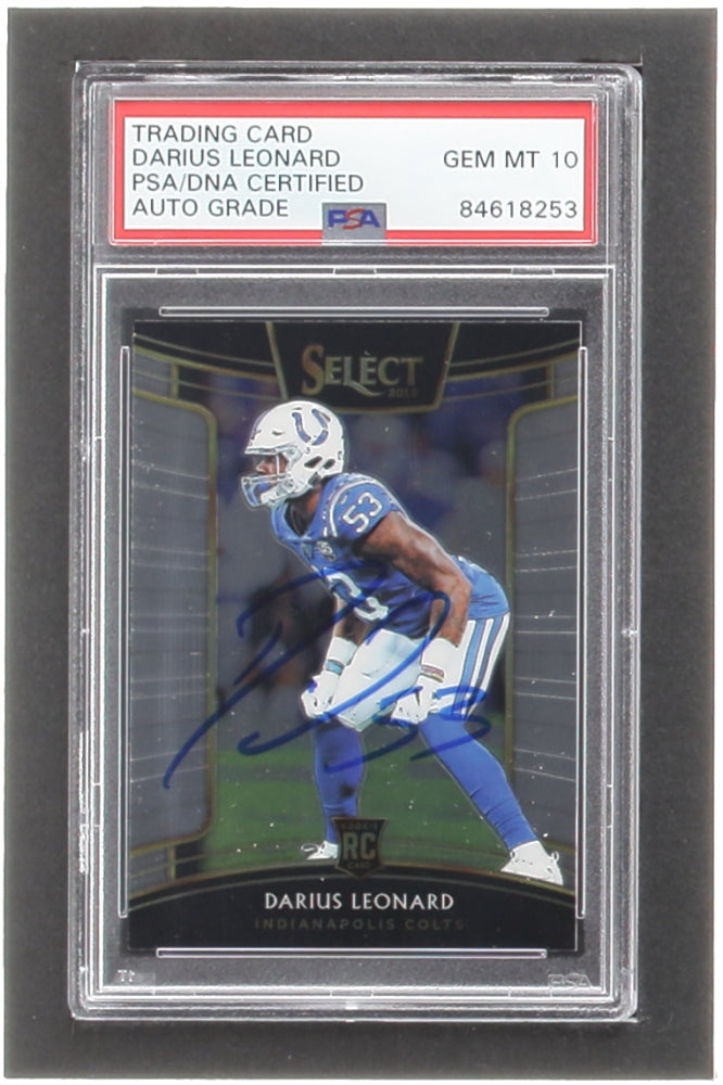 Darius Leonard Signed 2018 Select #5 RC - Autograph Graded (PSA) 10 - Rookie Card