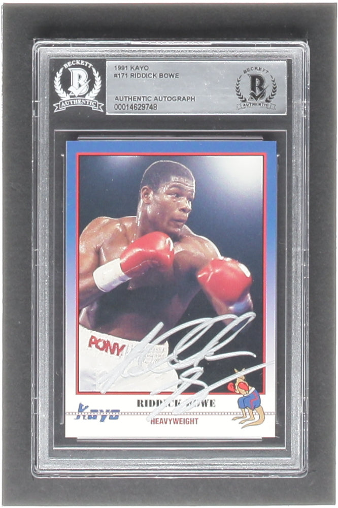 Riddick Bowe Signed 1991 Kayo #172 (BGS)