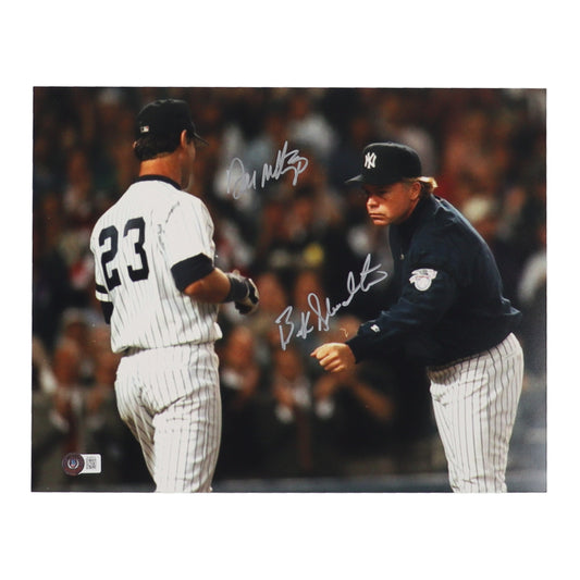 Don Mattingly & Buck Showalter Signed (Beckett) 11x14 Photo - Yankees