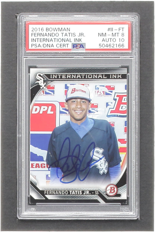 Fernando Tatis Jr. Signed 2016 Bowman International Ink #IIFT RC (PSA 8 | Autograph Graded PSA 10) - Rookie Card