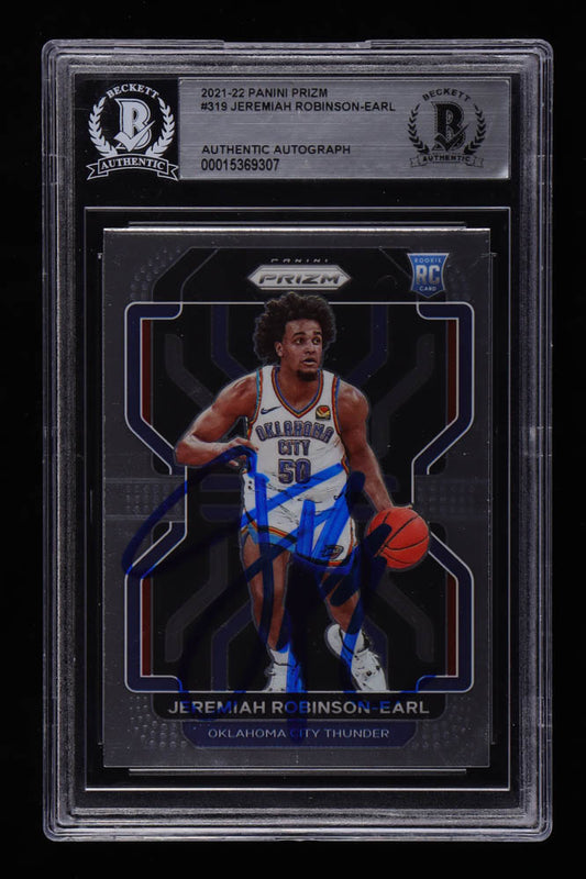 Jeremiah Robinson-Earl Signed 2021-22 Panini Prizm #319 RC (BGS) - Rookie Card