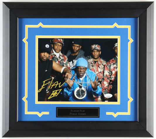 Flavor Flav Signed (JSA) Custom Framed Photo - JSA Witnessed