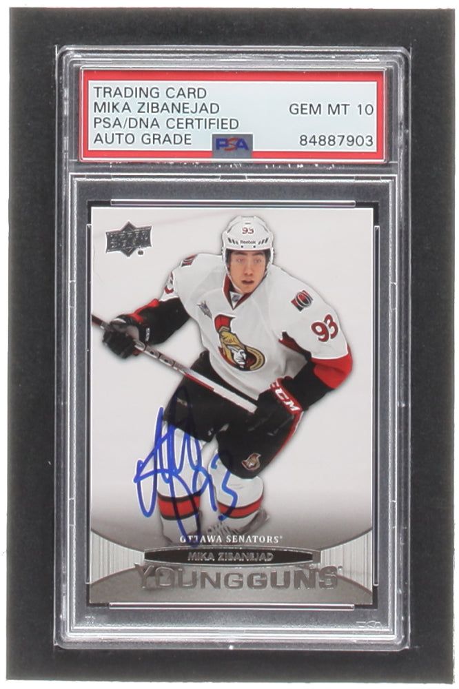 Mika Zibanejad Signed 2011-12 Upper Deck #229 YG RC - Autograph Graded PSA 10 - Rookie Card