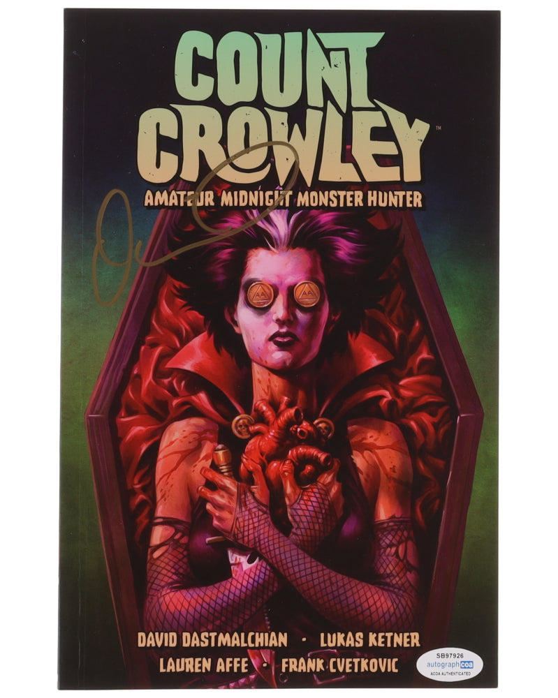 David Dastmalchian Signed (ACOA) 2023 "Count Crowley Amateur Midnight Monster Hunter" Volume 2 Comic Book - Author