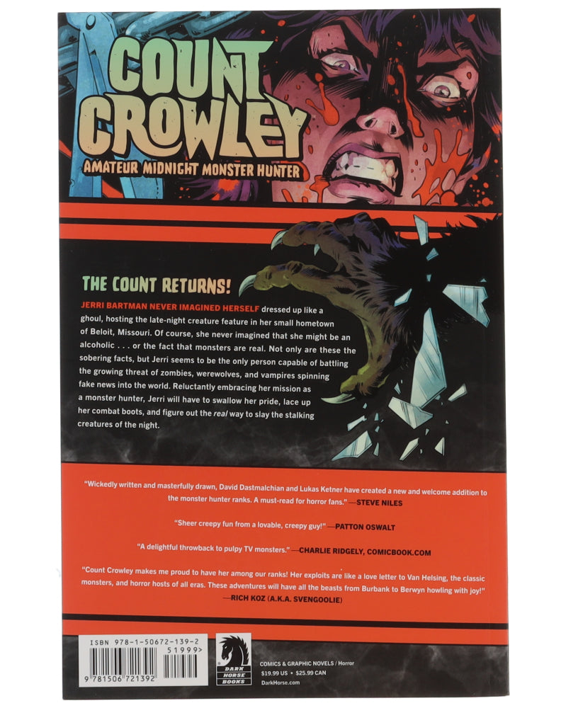 David Dastmalchian Signed (ACOA) 2023 "Count Crowley Amateur Midnight Monster Hunter" Volume 2 Comic Book - Author