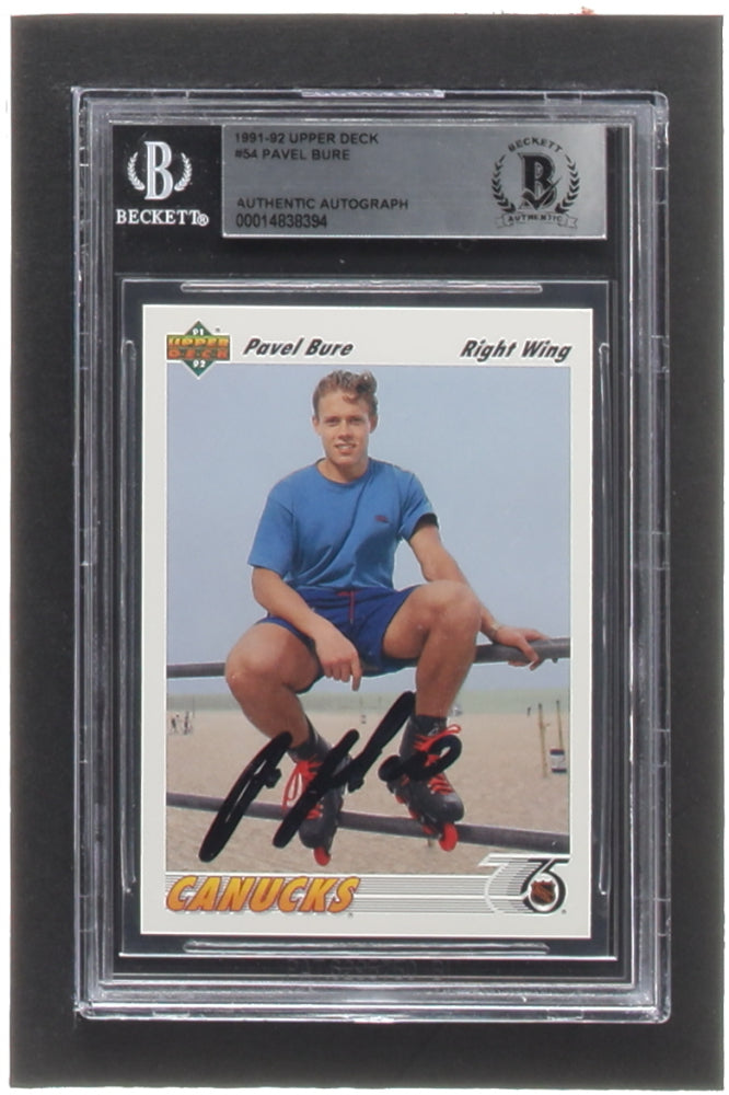 Pavel Bure Signed 1991-92 Upper Deck #54 RC (BGS) - Rookie Card