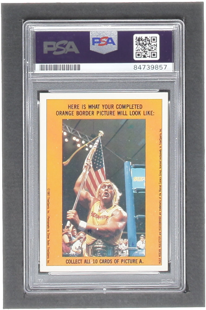 Hulk Hogan Signed 1987 Topps WWF Stickers #2 (PSA) Autograph Graded (PSA) 10