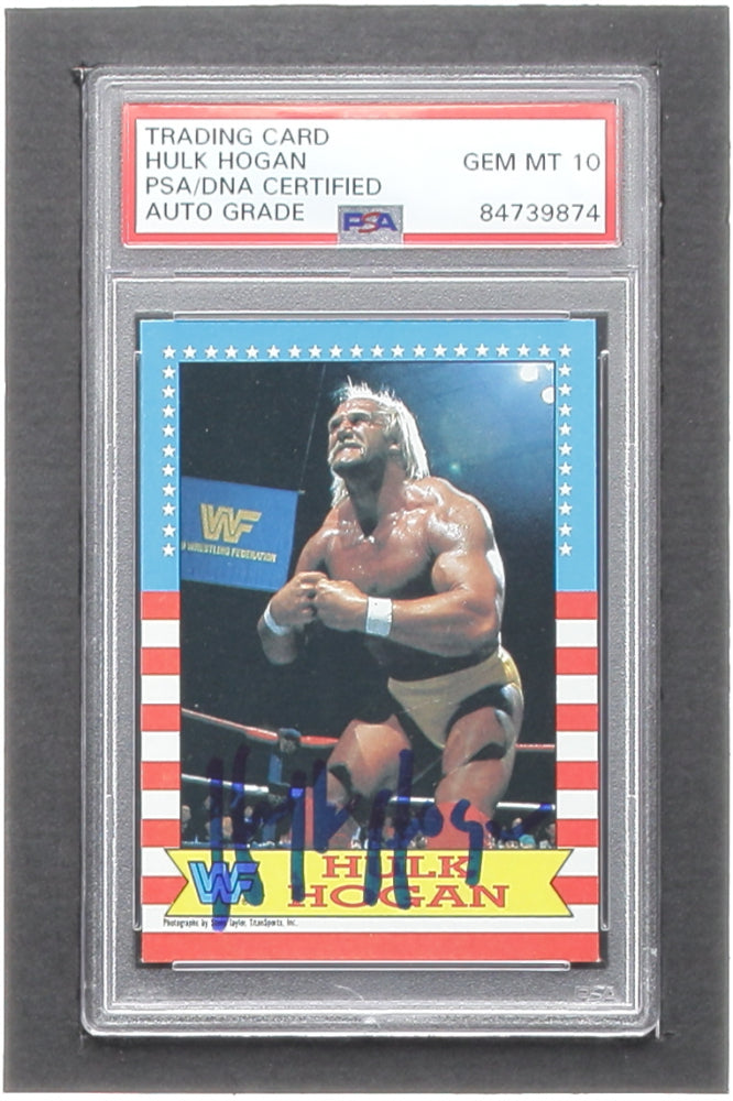 Hulk Hogan Signed 1987 Topps WWF #3 - Autograph Graded (PSA) 10